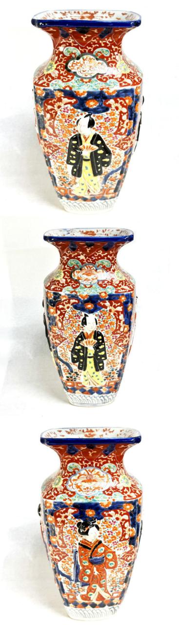 【送料無料】幕末〜明治時代名品 古伊万里 赤絵人物画花入 博物館級 日本骨董 肥山 入手困難 古美術 コレクション (茶道家旧蔵) 威龍彩雲通販_1