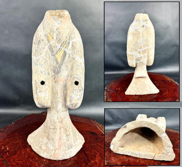 送料無料】漢時代 加彩陶俑 発掘品 古美術 時代品 伝世品焼物 歴史唐物 