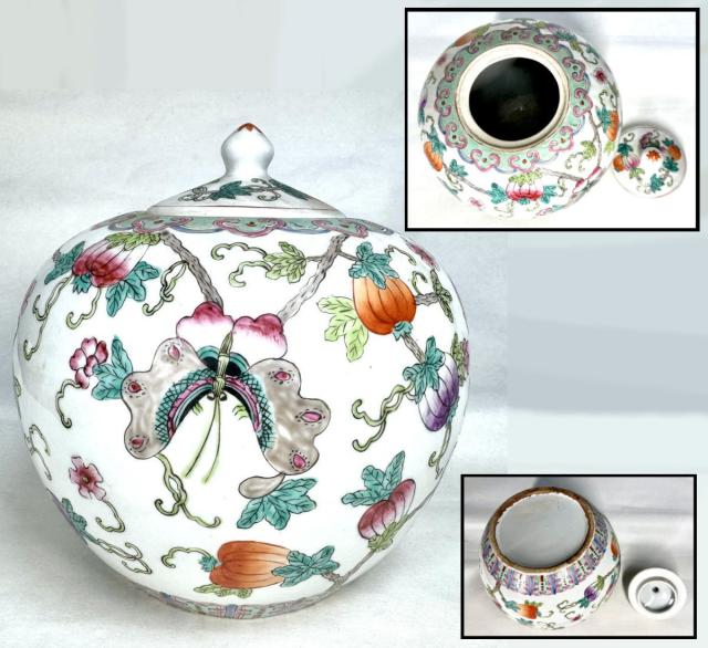 【送料無料】粉彩花蝶文蓋壷 唐物 骨董 古美術 入手困難 中国古玩 コレクション (旧家蔵出し) 威龍彩雲通販