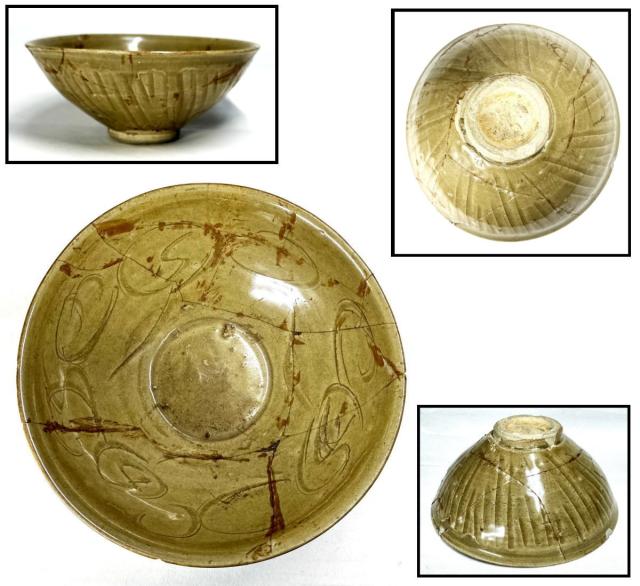 耀州窯の青磁茶碗 (宋代) 耀州窯の青磁茶碗 (宋代) 海】耀州窯 宋代