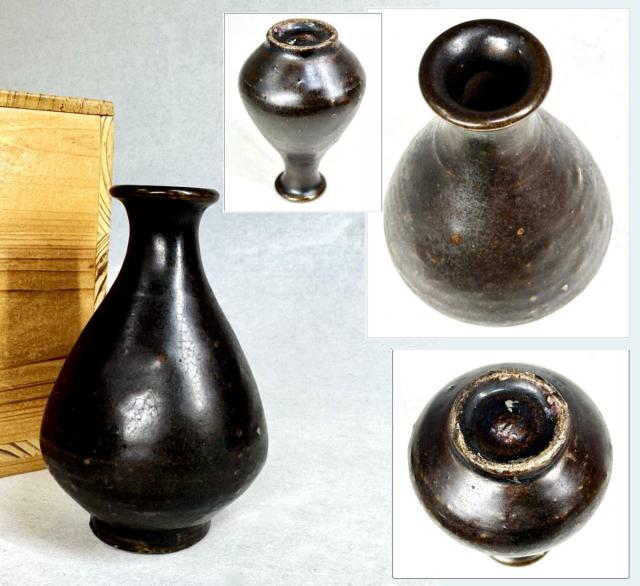 李朝　黒高麗徳利 古美術 猫 - 黒高麗徳利 | 古美術品専門サイト fufufufu.com