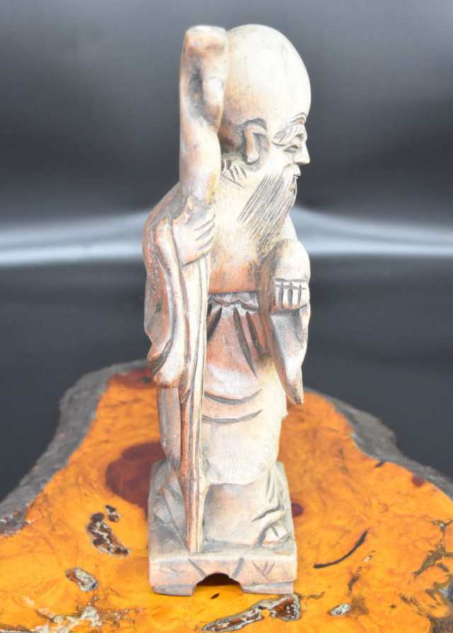 寿老人置物 天然木 一刀彫り 七福神 金運 開運 オブジェ 年代保証 時代物 一点物 稀少 古賞物 古美術 唐物 古玩仏像 開運祈願 金運祈願  の通販はau PAY マーケット - 威龍彩雲通販 | au PAY マーケット－通販サイト