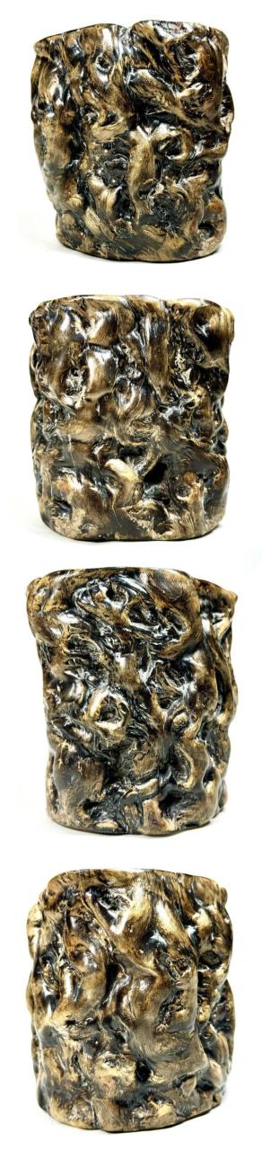 【送料無料】清時代 天然海松（黒珊瑚）筒 特太 2.01kg 書道 華道 茶道 唐木 唐物 骨董 中国古玩 古美術 細密細工 (旧家蔵出し) 威龍彩雲通販_1