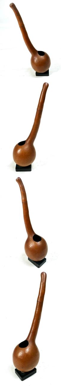 送料無料】古瓢箪 一輪花生 花入 花器 花道具 大匙 勺 柄杓 時代物 