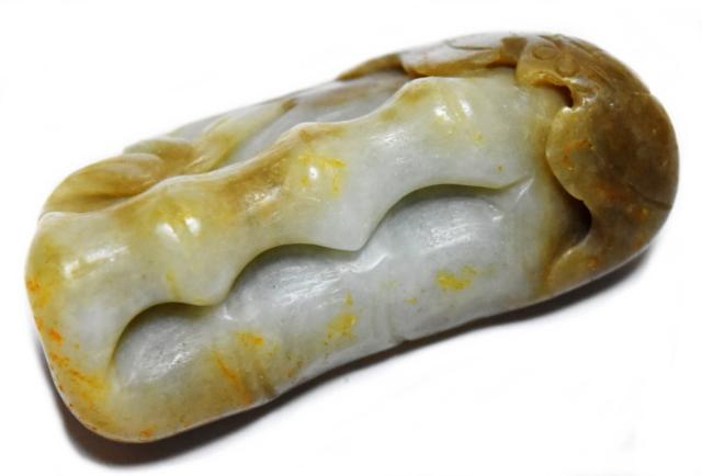 送料無料】億万長者の天竹 Jade Netsuke 開運 風水 天然 玉石 手彫り