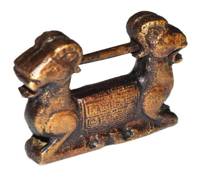 明末清初 lock アンティーク風 錠前 新品 銅製開運龍 希少品 ST008 錠前 明末清初 lock 羊 未 アンティーク風 錠前 明代末期 清代