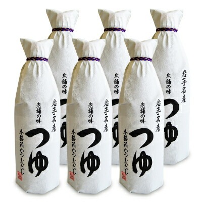 岩手名産 老舗の味 ササチョウ つゆ 本格派かつおだし1L 6本 岩手名産】