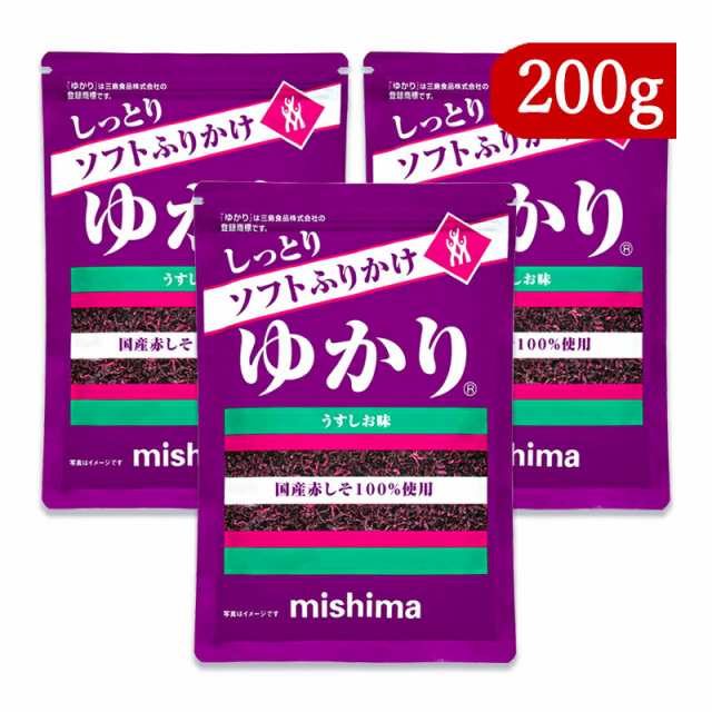 ゆかり　送料無料》　マーケット　PAY　にっぽん津々浦々　三島食品　au　ソフトふりかけ　PAY　200g　×　3袋の通販はau　マーケット－通販サイト