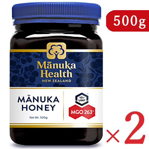 富永貿易 マヌカヘルス マヌカハニー  MGO263+ / UMF10+ 500g × 2個 正規輸入品の通販は