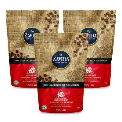 ZAVIDA ザビダコーヒー 100% コロンビアンコーヒー 907g 2lb × 3袋《正規販売店》