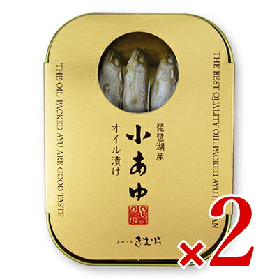 木村水産(あゆの店きむら) 琵琶湖産 小あゆオイル漬け 95g缶 × 2個 沖縄配送不可