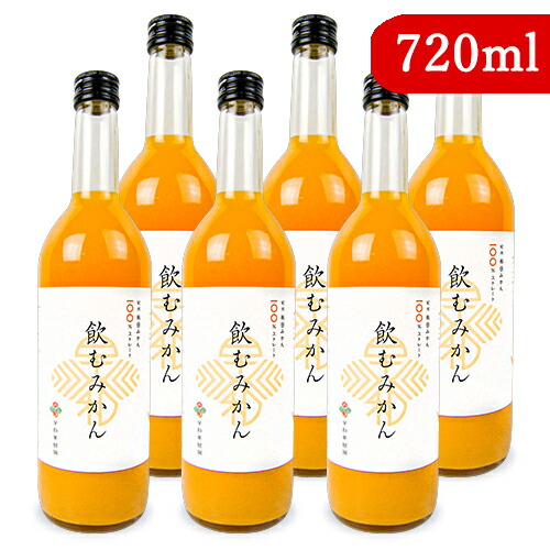早和果樹園 飲むみかん 720ml × 6本 瓶 沖縄配送不可