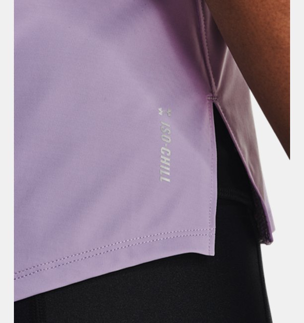 アンダーアーマー レディース Tシャツ Women's UA Iso-Chill 200 Laser T-Shirt - Octane/Reflectiveの通販は