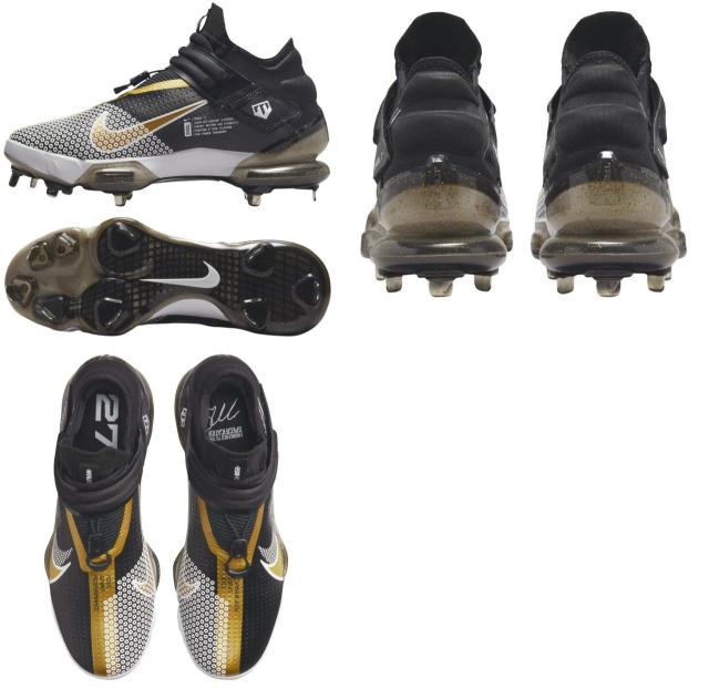 スパイク 野球 ハイカット 金具 黒 軽量 ネイビー マジックテープ NIKE