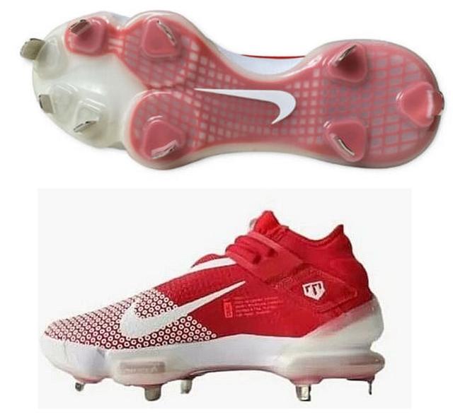 スパイク 野球 ハイカット 金具 黒 軽量 ネイビー マジックテープ NIKE