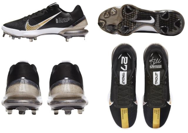 スパイク 野球 ローカット 金具 黒 軽量 ネイビー NIKE シューズ 靴 メンズ ブランド シンプル 白 大人 一般用 赤 紐 ナイキ トラウト7 プロ メタル_5