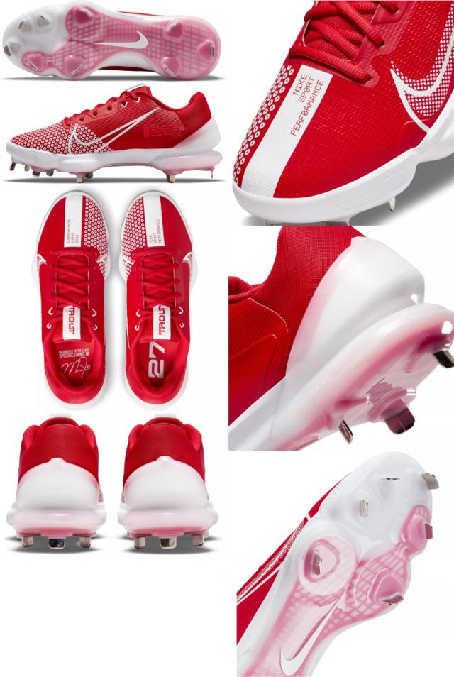 スパイク 野球 ローカット 金具 黒 軽量 ネイビー NIKE シューズ 靴 メンズ ブランド シンプル 白 大人 一般用 赤 紐 ナイキ トラウト7 プロ メタル_13