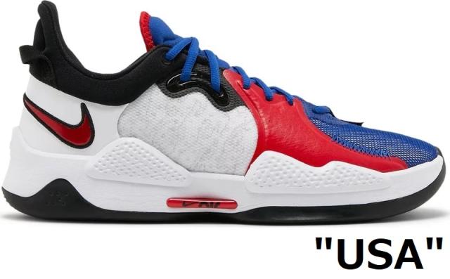 バッシュ メンズ ナイキ ホワイト nike ヒモ 黒 白 バスケットシューズ ローカット PG 5_4