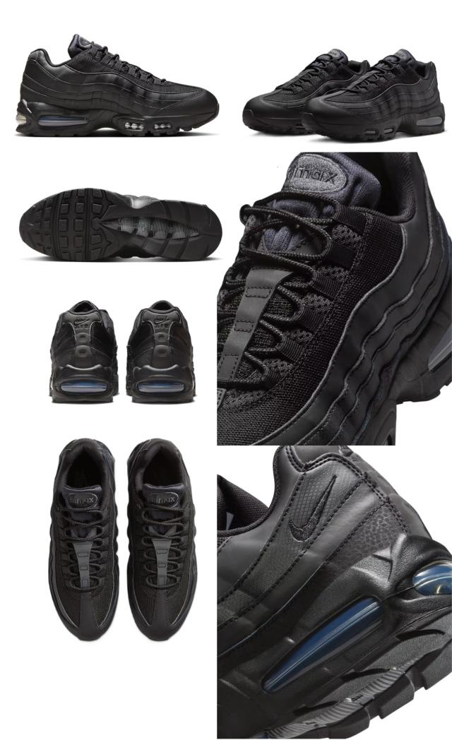 スニーカー メンズ ナイキ エアマックス 95 白 白黒 エア 厚底 シューズ nike 学生 通学 おしゃれ ビッグバブル_3