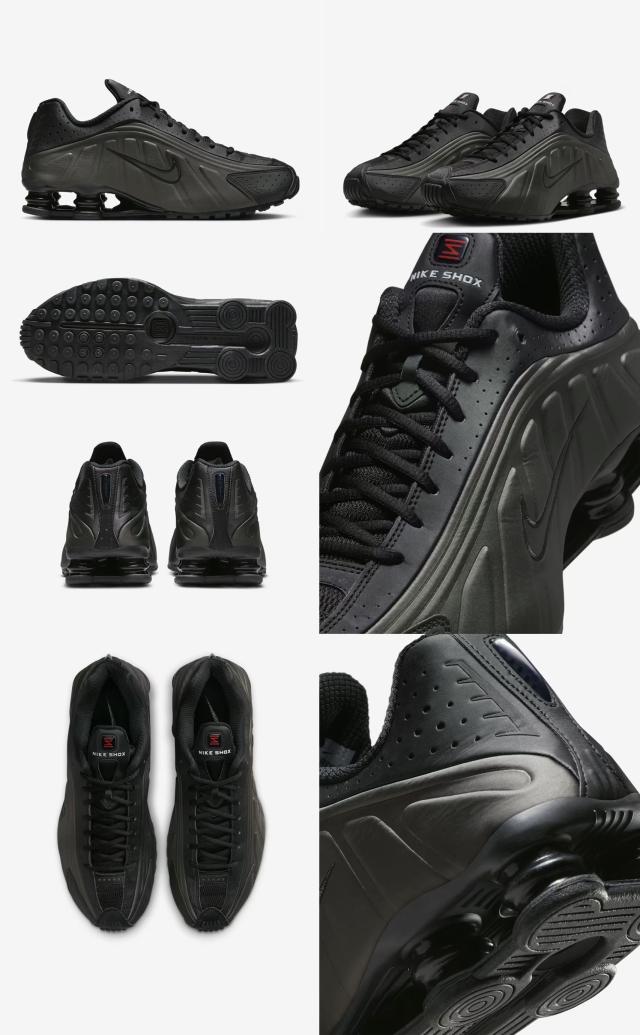ナイキ スニーカー ショックス r4 メンズ 白 黒 シルバー nike おしゃれ 軽量 かっこいい_2