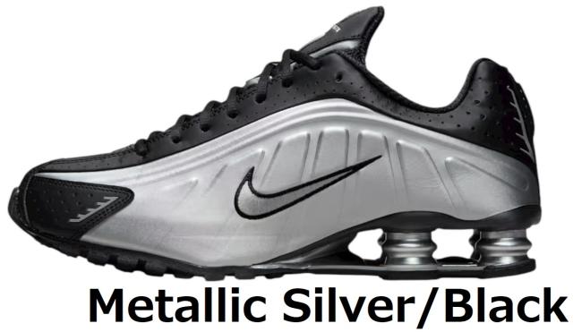 ナイキ スニーカー ショックス r4 メンズ 白 黒 シルバー nike おしゃれ 軽量 かっこいい_3