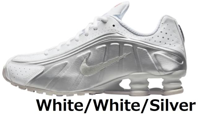 ナイキ スニーカー ショックス r4 メンズ 白 黒 シルバー nike おしゃれ 軽量 かっこいい_5