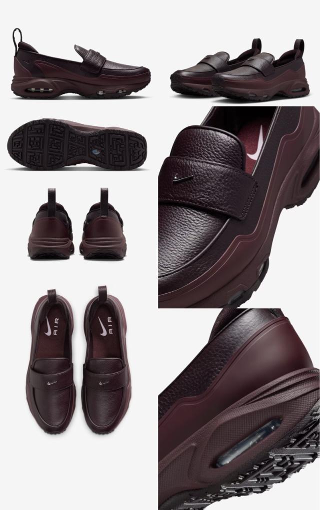 ナイキ ローファー スニーカー レディース NIKE エアマックス フェノメナ ウィメンズシューズ レザー 厚底 ブラック グレー メタリック 学生_7