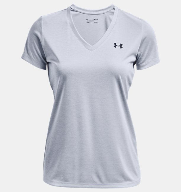 アンダーアーマー レディース Tシャツ Under Armour Women's UA Velocity Twist V-Neck Short Sleeve - Mod Gray/Jet Gray アンダーアーマー レディース Tシャツ Under Armour Women's UA