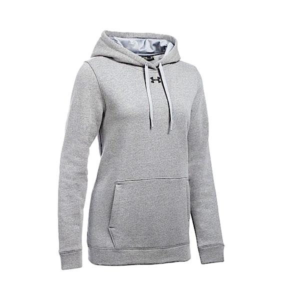 アンダーアーマー レディース パーカー Under Armour Rival Hoodie フーディー True Gray Heather / Black