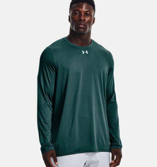 アンダーアーマー メンズ Tシャツ 長袖 ロンT Men's UA Locker 2.0 Long Sleeve - Coastal Teal/llic Silver