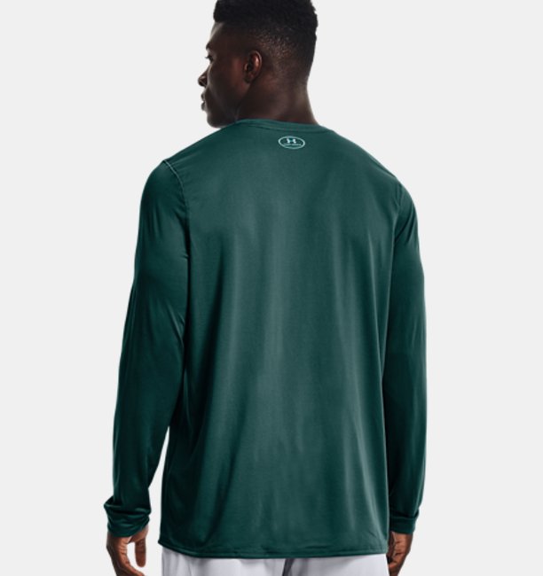アンダーアーマー メンズ Tシャツ 長袖 ロンT Men's UA Locker 2.0 Long Sleeve - Coastal Teal/Metallic Silver