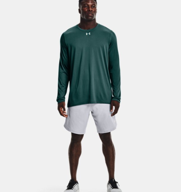 アンダーアーマー メンズ Tシャツ 長袖 ロンT Men's UA Locker 2.0 Long Sleeve - Coastal Teal/Metallic Silver
