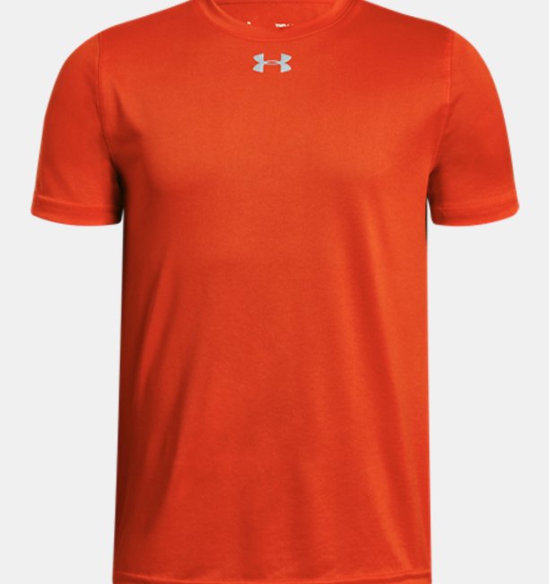 アンダーアーマー キッズ Tシャツ Boys' UA Locker T-Shirt - Dark Orange/llic Silver
