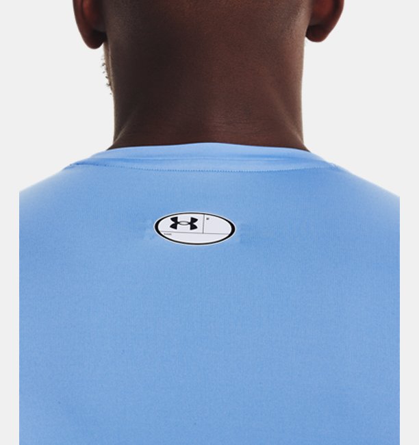 アンダーアーマー メンズ Tシャツ 長袖 ロンT Men's HeatGear Armour Long Sleeve - Carolina Blue/White_3