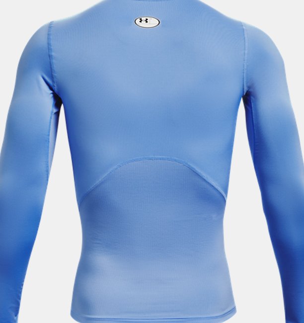 アンダーアーマー メンズ Tシャツ 長袖 ロンT Men's HeatGear Armour Long Sleeve - Carolina Blue/White_5