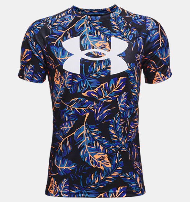 アンダーアーマー キッズ Tシャツ Boys' UA Tech Big Logo Printed Short Sleeve - Black