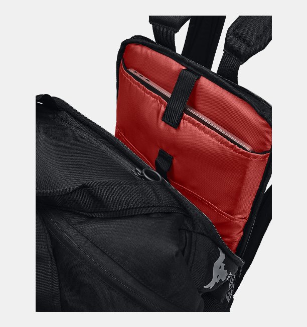アンダーアーマー メンズ バックパック リュックサック Under Armour Project Rock Box Duffle Backpack - Black/Pitch Gray_3