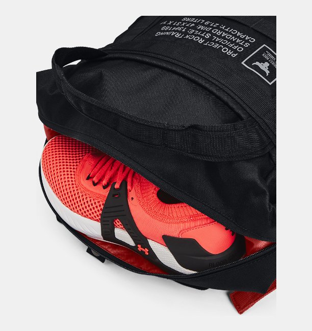 アンダーアーマー メンズ バックパック リュックサック Under Armour Project Rock Box Duffle Backpack - Black/Pitch Gray_5