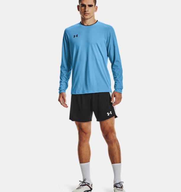 アンダーアーマー メンズ Tシャツ 長袖 ロンT Men's UA Wall Goalkeeper Jersey - Carolina Blue/Black アンダーアーマー メンズ Tシャツ 長袖 ロンT Men's UA Wall