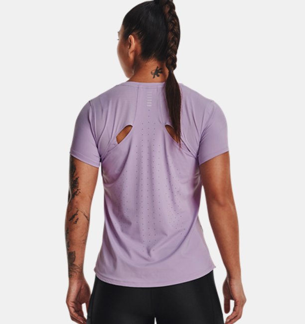 アンダーアーマー レディース Tシャツ Women's UA Iso-Chill 200 Laser T-Shirt - Octane/Reflectiveの通販は