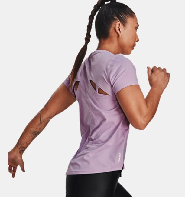 アンダーアーマー レディース Tシャツ Women's UA Iso-Chill 200 Laser T-Shirt - Octane/Reflectiveの通販は