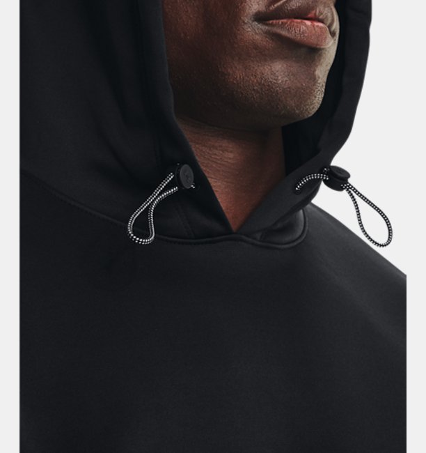 アンダーアーマー メンズ Tシャツ 長袖 ロンT Men's Armour Fleece Storm Hoodie - Black/White アンダーアーマー メンズ Tシャツ 長袖 ロンT Men's Armour Fleece