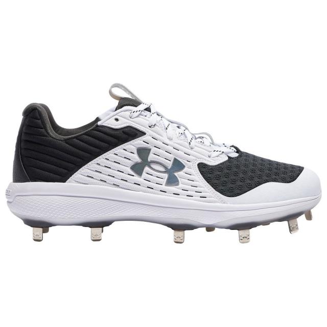 アンダーアーマー メンズ 野球 スパイク Under Armour Yard MT - Black/White/Black 金属スパイク