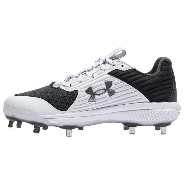 アンダーアーマー メンズ 野球 スパイク Under Armour Yard MT - Black/White/Black 金属スパイク