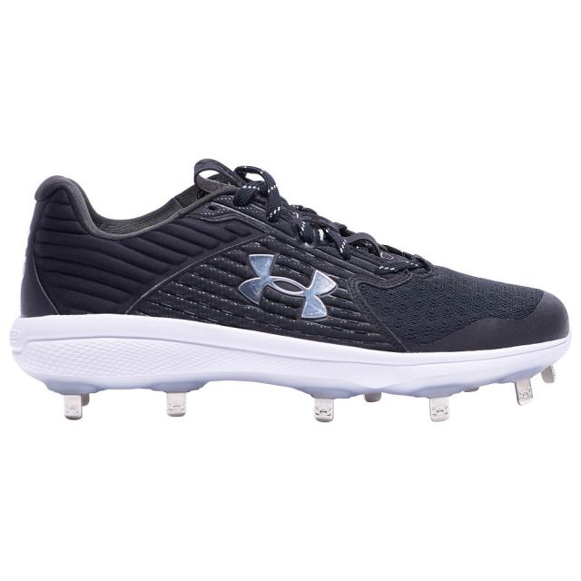 アンダーアーマー メンズ 野球 スパイク Under Armour Yard MT - Black/Black/llic Silver