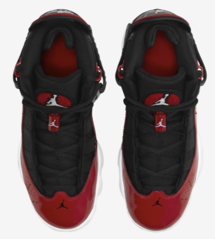 ジョーダン キッズ バッシュ Jordan 6 Rings GS スニーカー Black/White/Gym Red_3