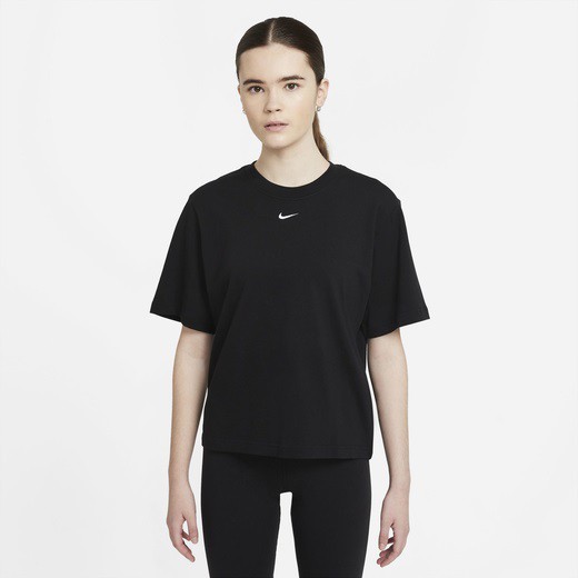 ナイキ レディース Tシャツ 半袖 Nike NSW Boxy T-Shirt - Black/Black おしゃれ ブランド ウィメンズ