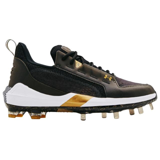 アンダーアーマー メンズ 野球 スパイク Under Armour Harper 6 Low ST - Black/Black/llic Gold