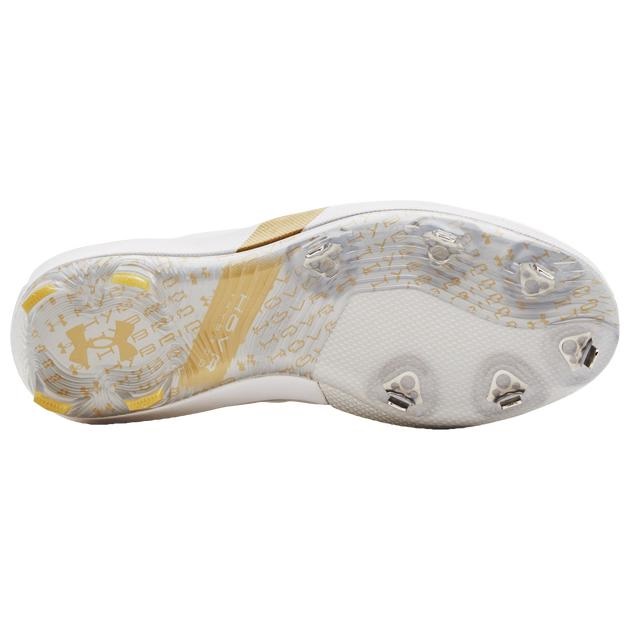 アンダーアーマー メンズ 野球 スパイク Under Armour Harper 6 Low ST - White/Halo Gray/Metallic Gold
