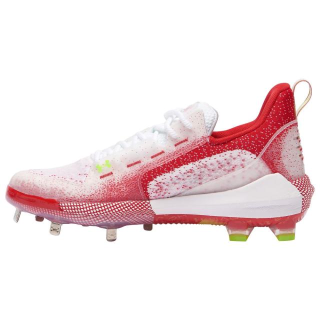 アンダーアーマー メンズ 野球 スパイク Under Armour Harper 6 Low ST - White/Red/Hyper Green
